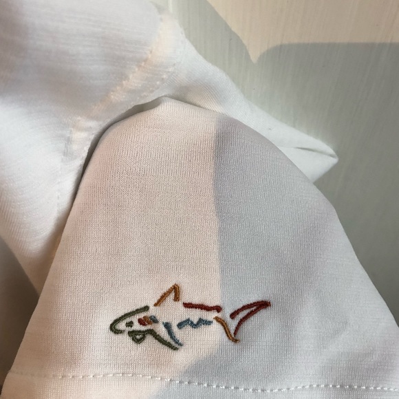 Greg Norman, Men’s White Golf Shirt, Size Large - Picture 3 of 3